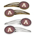 thumbnail image 1 of Carolines Treasures CJ1060-AHCS4 Letter A Chevron Blue & Orange No.3 Barrettes Hair Clips, Set of 4, 1 of 1