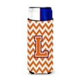 thumbnail image 1 of Carolines Treasures CJ1062-LMUK Letter L Chevron Orange and Regalia Ultra Beverage Insulators for slim cans  Slim Can, 1 of 2