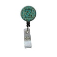 thumbnail image 1 of Carolines Treasures CJ1063-ZBR Letter Z Football Aqua, Orange & Marine Blue Retractable Badge Reel, 1 of 2