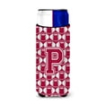 thumbnail image 1 of Carolines Treasures CJ1065-PMUK Letter P Football Crimson grey and white Ultra Beverage Insulators for slim cans  Slim, 1 of 2