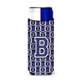 thumbnail image 1 of Carolines Treasures CJ1068-BMUK Letter B Football Purple and White Ultra Beverage Insulators for slim cans  Slim Can, 1 of 2