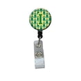 thumbnail image 1 of Carolines Treasures CJ1069-IBR Letter I Football Green & Gold Retractable Badge Reel, 1 of 2