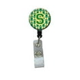 thumbnail image 1 of Carolines Treasures CJ1069-SBR Letter S Football Green & Gold Retractable Badge Reel, 1 of 2