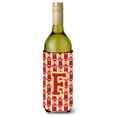 thumbnail image 1 of Carolines Treasures CJ1070-FLITERK Letter F Football Cardinal and Gold Wine Bottle Beverage Insulator Hugger  Wine, 1 of 1