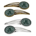 thumbnail image 1 of Carolines Treasures CJ1071-AHCS4 Letter A Football Green & White Barrettes Hair Clips, Set of 4, 1 of 1