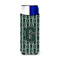 thumbnail image 1 of Carolines Treasures CJ1071-GMUK Letter G Football Green and White Ultra Beverage Insulators for slim cans  Slim Can, 1 of 2