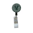 thumbnail image 1 of Carolines Treasures CJ1071-VBR Letter V Football Green & White Retractable Badge Reel, 1 of 2