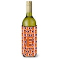 thumbnail image 1 of Carolines Treasures CJ1072-ELITERK Letter E Football Orange White and Regalia Wine Bottle Beverage Insulator Hugger, 1 of 1