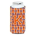 thumbnail image 1 of Carolines Treasures CJ1072-KTBC Letter K Football Orange White and Regalia Tall Boy Beverage Insulator Hugger  Tall Boy, 1 of 1