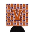 thumbnail image 1 of Carolines Treasures CJ1072-VCC Letter V Football Orange, White & Regalia Can or Bottle Hugger, 1 of 1