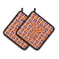 thumbnail image 1 of Carolines Treasures CJ1072-YPTHD Letter Y Football Orange, White and Regalia Pair of Pot Holders, 7.5HX7.5W, multicolor, 1 of 2
