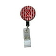 thumbnail image 1 of Carolines Treasures CJ1073-ZBR Letter Z Football Red, Black & White Retractable Badge Reel, 1 of 2