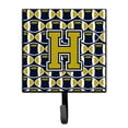 thumbnail image 1 of Carolines Treasures CJ1074-HSH4 Letter H Football Blue and Gold Leash or Key Holder Single Hook multicolor, 1 of 1