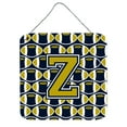 thumbnail image 1 of Carolines Treasures CJ1074-ZDS66 Letter Z Football Blue and Gold Wall or Door Hanging Prints 6HX6W multicolor, 1 of 1