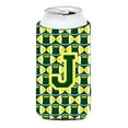 thumbnail image 1 of Carolines Treasures CJ1075-JTBC Letter J Football Green and Yellow Tall Boy Beverage Insulator Hugger  Tall Boy, 1 of 1