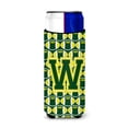 thumbnail image 1 of Carolines Treasures CJ1075-WMUK Letter W Football Green and Yellow Ultra Beverage Insulators for slim cans  Slim Can, 1 of 2