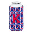 thumbnail image 1 of Carolines Treasures CJ1076-KTBC Letter K Football Crimson and Yale Blue Tall Boy Beverage Insulator Hugger  Tall Boy, 1 of 1