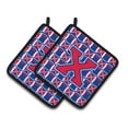 thumbnail image 1 of Carolines Treasures CJ1076-XPTHD Letter X Football Harvard Crimson and Yale Blue Pair of Pot Holders, 7.5HX7.5W,, 1 of 2