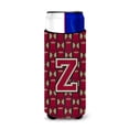 thumbnail image 1 of Carolines Treasures CJ1078-ZMUK Letter Z Football Garnet and Gold Ultra Beverage Insulators for slim cans  Slim Can, 1 of 2