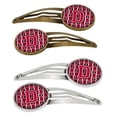 thumbnail image 1 of Carolines Treasures CJ1079-DHCS4 Letter D Football Crimson & White Barrettes Hair Clips, Set of 4, 1 of 1