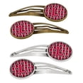 thumbnail image 1 of Carolines Treasures CJ1079-LHCS4 Letter L Football Crimson & White Barrettes Hair Clips, Set of 4, 1 of 1