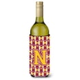 thumbnail image 1 of Carolines Treasures CJ1081-NLITERK Letter N Football Maroon and Gold Wine Bottle Beverage Insulator Hugger  Wine Bottle, 1 of 1