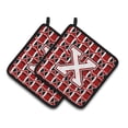 thumbnail image 1 of Carolines Treasures CJ1082-XPTHD Letter X Football Cardinal and White Pair of Pot Holders, 7.5HX7.5W, multicolor, 1 of 2