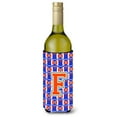 thumbnail image 1 of Carolines Treasures CJ1083-FLITERK Letter F Football Green Blue and Orange Wine Bottle Beverage Insulator Hugger  Wine, 1 of 1