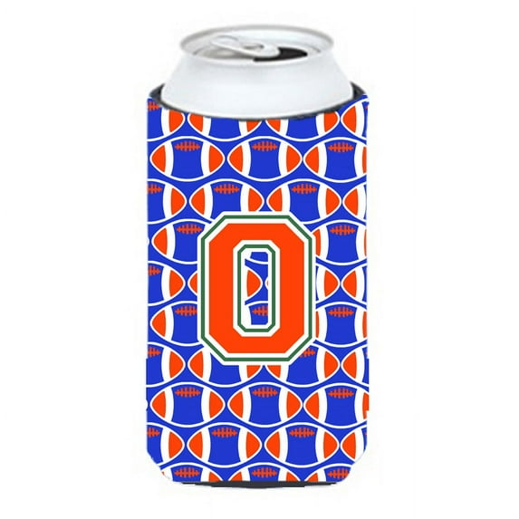 Carolines Treasures CJ1083-OTBC Letter O Football Green Blue and Orange Tall Boy Beverage Insulator Hugger Tall Boy