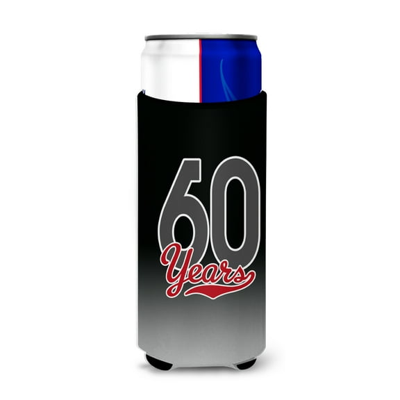 Carolines Treasures CJ1088MUK 60 Years Ultra Beverage Insulators for slim cans Slim Can multicolor