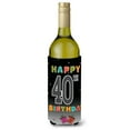 thumbnail image 1 of Carolines Treasures CJ1123LITERK Happy 40th Birthday Wine Bottle Beverage Insulator Hugger  Wine Bottle multicolor, 1 of 1
