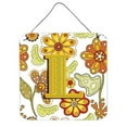 thumbnail image 1 of Carolines Treasures CJ2003-LDS66 Letter L Floral Mustard And Green Wall and Door Hanging Prints, 1 of 1