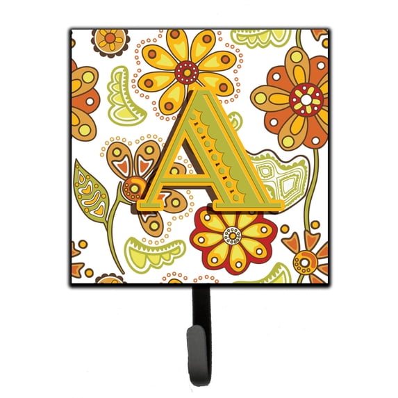 Carolines Treasures CJ2003-SH4-Parent Letter Floral Mustard and Green Leash or Key Holder CJ2003 multicolor