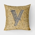 thumbnail image 1 of Carolines Treasures CJ2004-VPW1818 Letter V Musical Instrument Alphabet Canvas Fabric Decorative Pillow  18H x18W, 1 of 7