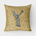 thumbnail image 1 of Carolines Treasures CJ2004-YPW1818 Letter Y Musical Instrument Alphabet Canvas Fabric Decorative Pillow  18H x18W, 1 of 3