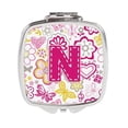 thumbnail image 1 of Carolines Treasures CJ2005-NSCM Letter N Flowers & Butterflies Pink Compact Mirror, 1 of 1