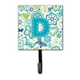 thumbnail image 1 of Carolines Treasures CJ2006-DSH4 Letter D Flowers And Butterflies Teal Blue Leash & Key Holder, 1 of 1