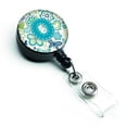 thumbnail image 1 of Carolines Treasures CJ2006-OBR Letter O Flowers & Butterflies Teal Blue Retractable Badge Reel, 1 of 2