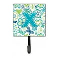 thumbnail image 1 of Carolines Treasures CJ2006-XSH4 Letter X Flowers And Butterflies Teal Blue Leash & Key Holder, 1 of 1