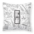 thumbnail image 1 of Carolines Treasures CJ2007-IPW1414 Letter I Musical Note Letters Canvas Fabric Decorative Pillow  14Hx14W multicolor, 1 of 4