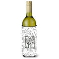 thumbnail image 1 of Carolines Treasures CJ2007-MLITERK Letter M Musical Note Letters Wine Bottle Beverage Insulator Hugger  Wine Bottle, 1 of 1