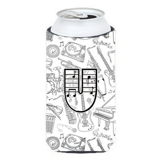Carolines Treasures CJ2007-UTBC Letter U Musical Note Letters Tall Boy Beverage Insulator Hugger Tall Boy multicolor