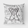 thumbnail image 1 of Carolines Treasures CJ2007-XPW1818 Letter X Musical Note Letters Canvas Fabric Decorative Pillow  18H x18W multicolor, 1 of 3