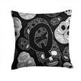 thumbnail image 1 of Carolines Treasures CJ2008-QPW1414 Letter Q Day of the Dead Skulls Black Canvas Fabric Decorative Pillow  14Hx14W, 1 of 4