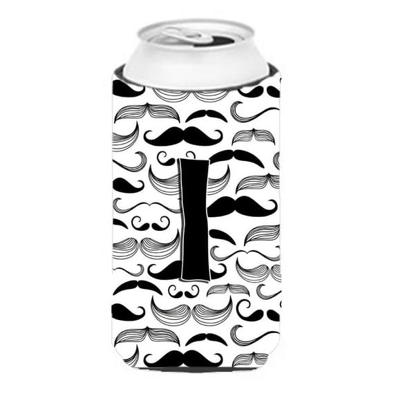 Carolines Treasures CJ2009-ITBC Letter I Moustache Initial Tall Boy Beverage Insulator Hugger  Tall Boy multicolor