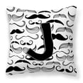 thumbnail image 1 of Carolines Treasures CJ2009-JPW1414 Letter J Moustache Initial Canvas Fabric Decorative Pillow, 1 of 4