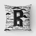 thumbnail image 1 of Carolines Treasures CJ2009-RPW1818 Letter R Moustache Initial Canvas Fabric Decorative Pillow  18H x18W multicolor, 1 of 7