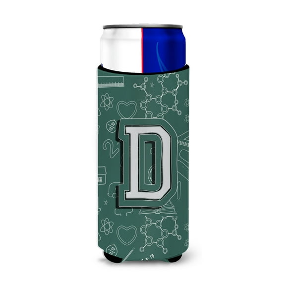 Carolines Treasures CJ2010-DMUK Letter D Back to School Initial Ultra Beverage Insulators for slim cans Slim Can