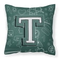 thumbnail image 1 of Carolines Treasures CJ2010-TPW1414 Letter T Back to School Initial Canvas Fabric Decorative Pillow  14Hx14W multicolor, 1 of 4