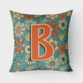 thumbnail image 1 of Carolines Treasures CJ2012-BPW1818 Letter B Flowers Retro Blue Canvas Fabric Decorative Pillow  18H x18W multicolor, 1 of 1